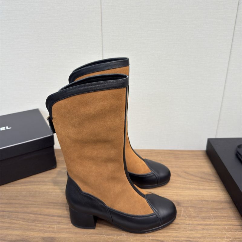 Chanel two-tone high boots,