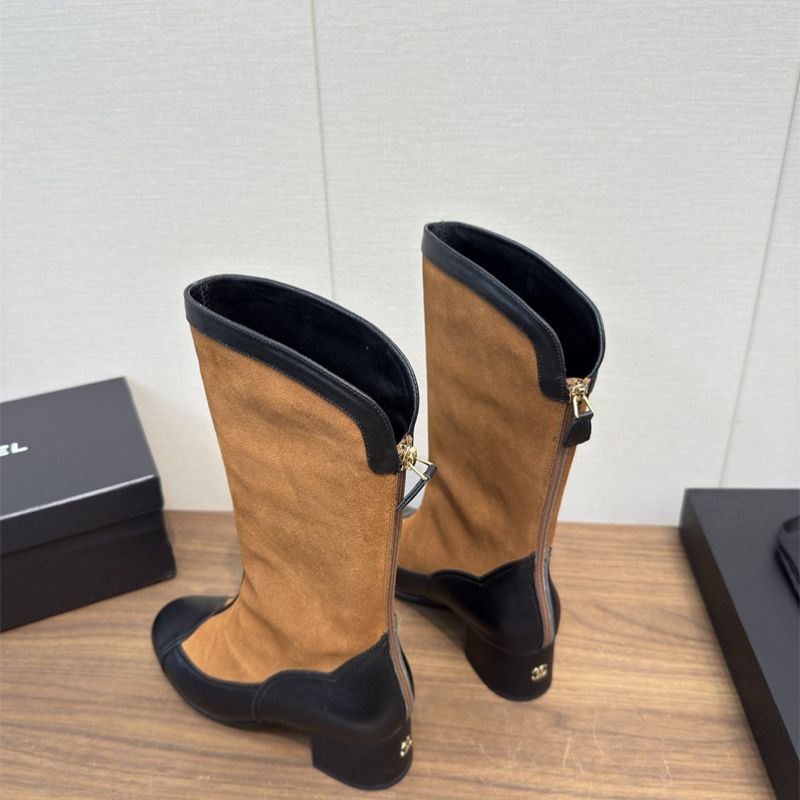 Chanel two-tone high boots,