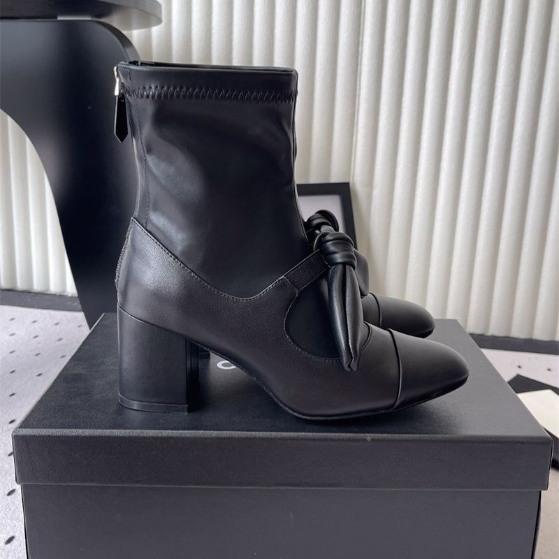 Chanel Mary Jane bow boots