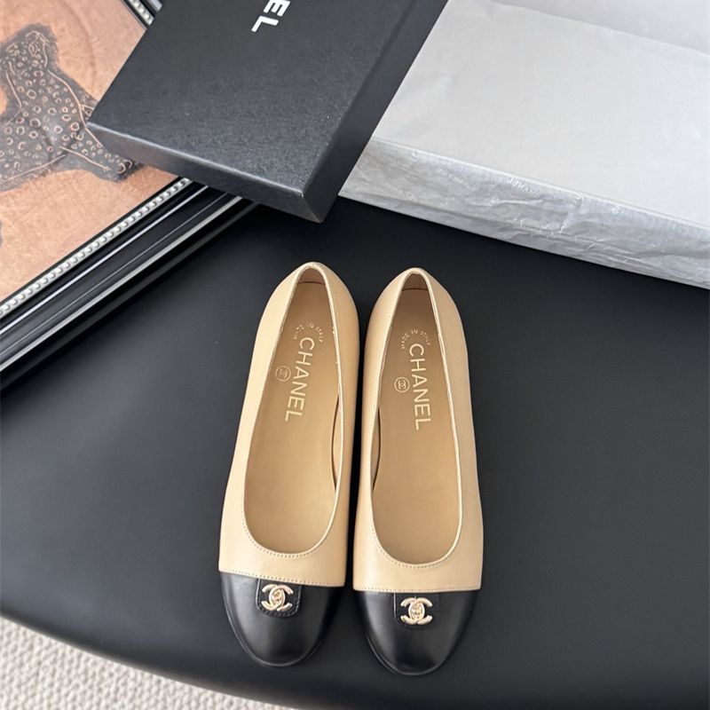 Chanel two-tone ballet flats