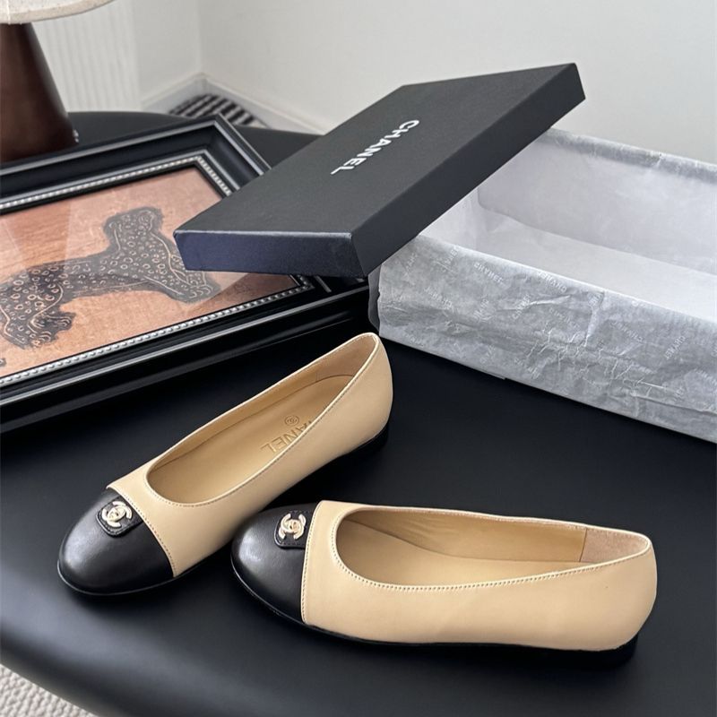 Chanel two-tone ballet flats