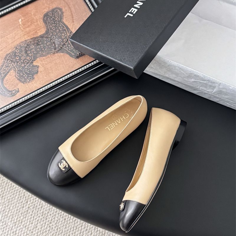 Chanel two-tone ballet flats