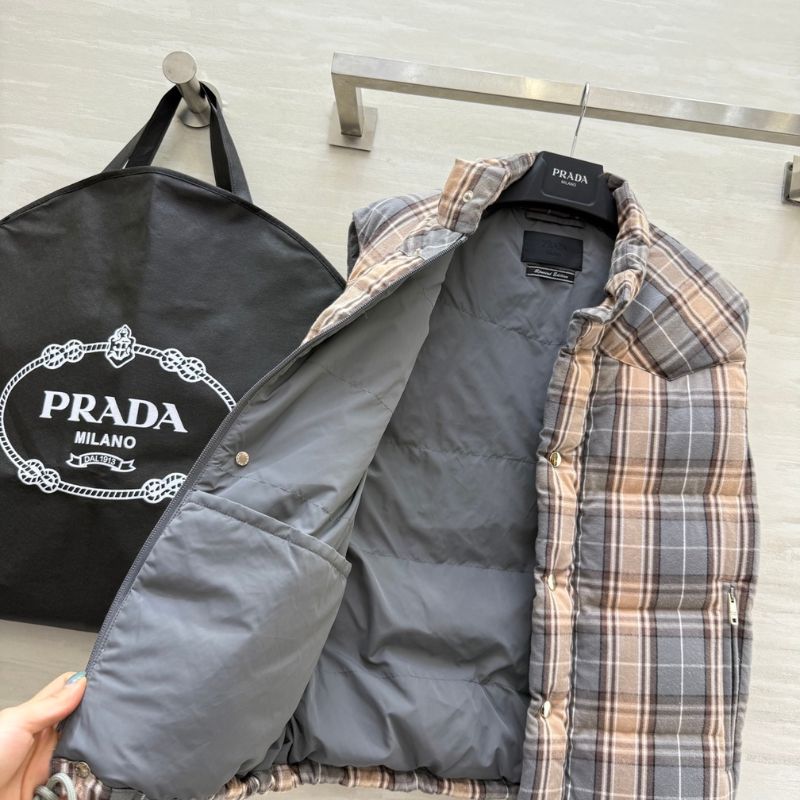 Prada flannel down vest
