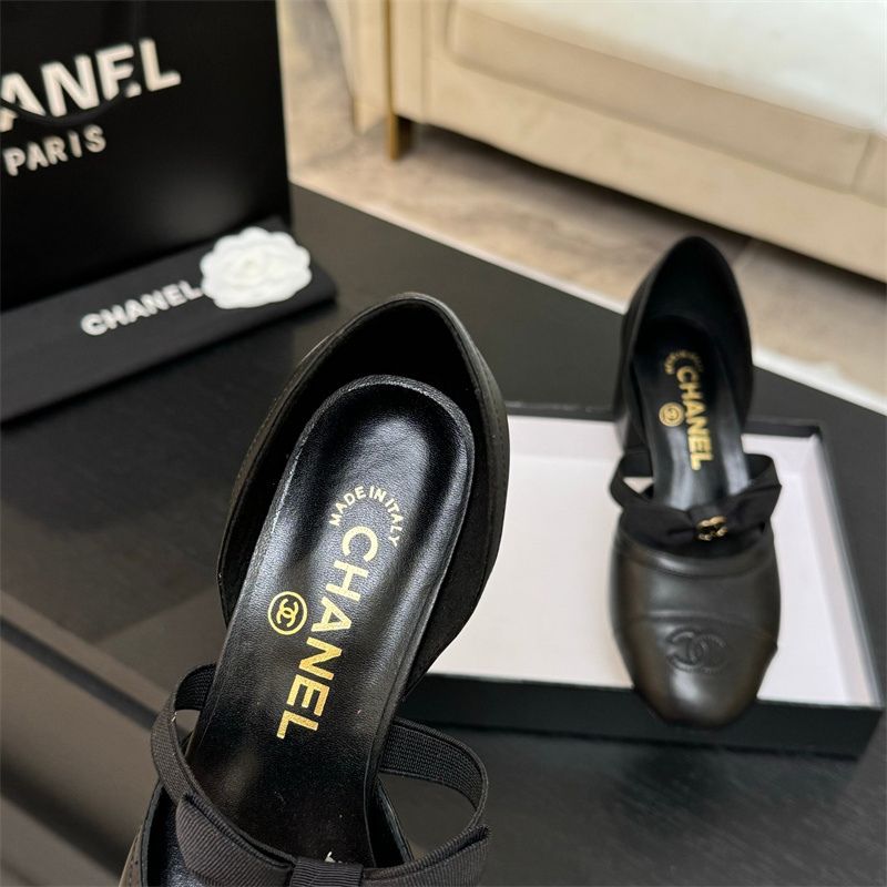 Chanel Mary Jane flats with a bow