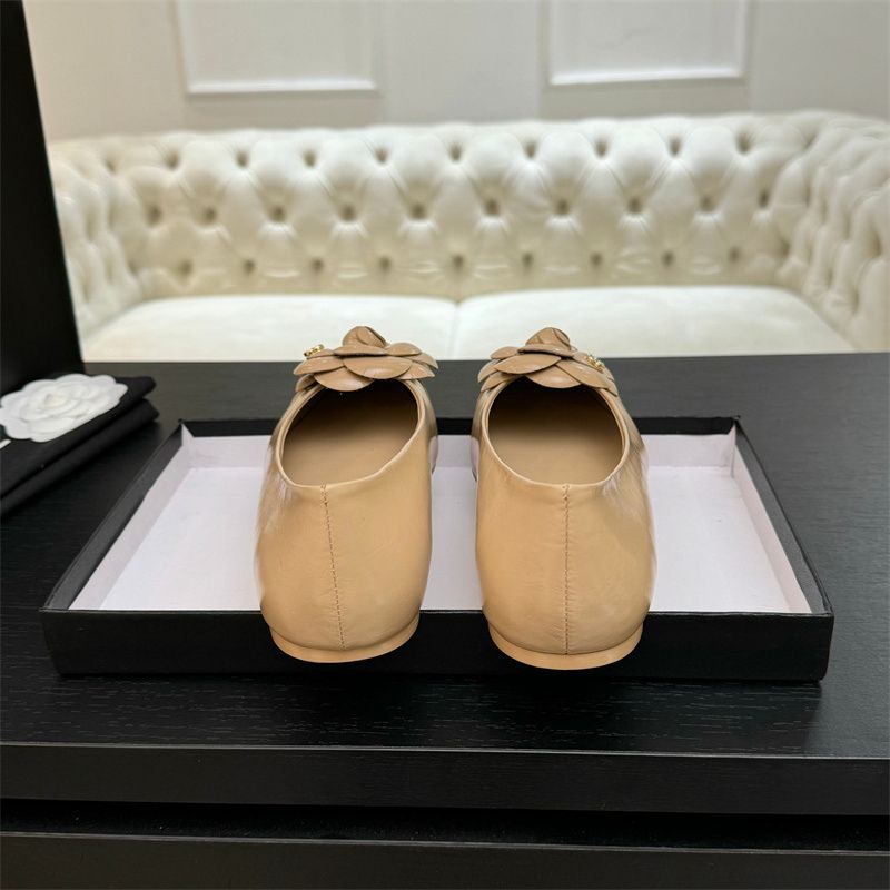 Chanel Camellia ballet flats