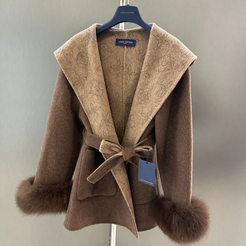 Louis Vuitton Hooded Wrap Coat