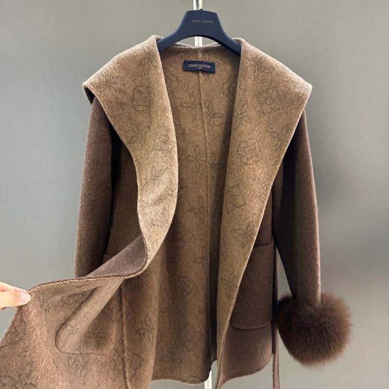 Louis Vuitton Hooded Wrap Coat