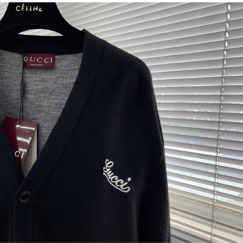 Gucci Logo Embroidered Cardigan