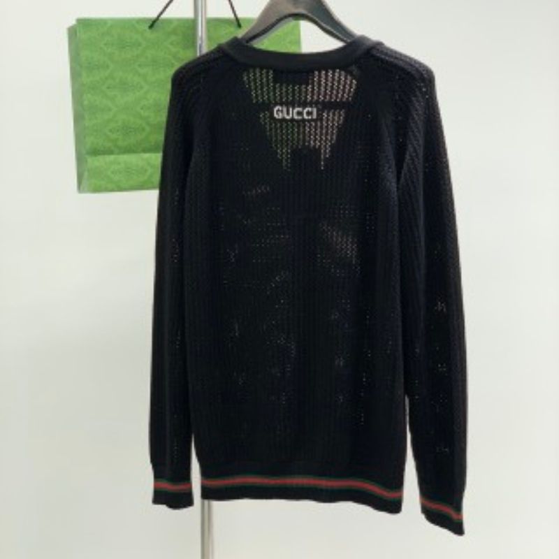 Gucci Wool Cashmere Rib Knit Sweatshirt
