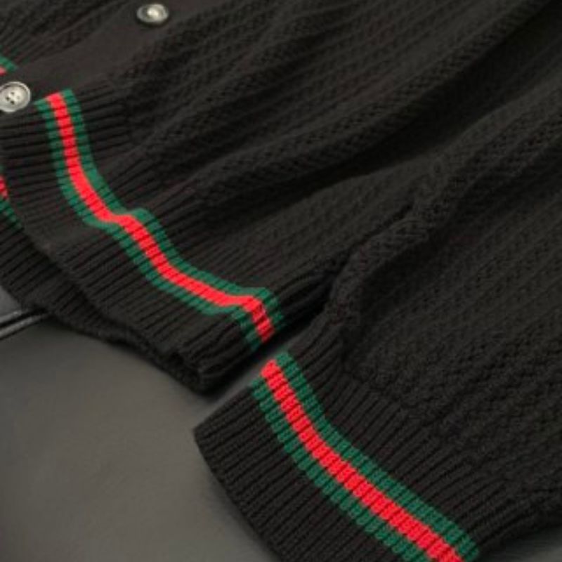 Gucci Wool Cashmere Rib Knit Sweatshirt