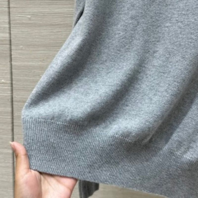 YSL Minimalist Brooch Cashmere Sweatshirt