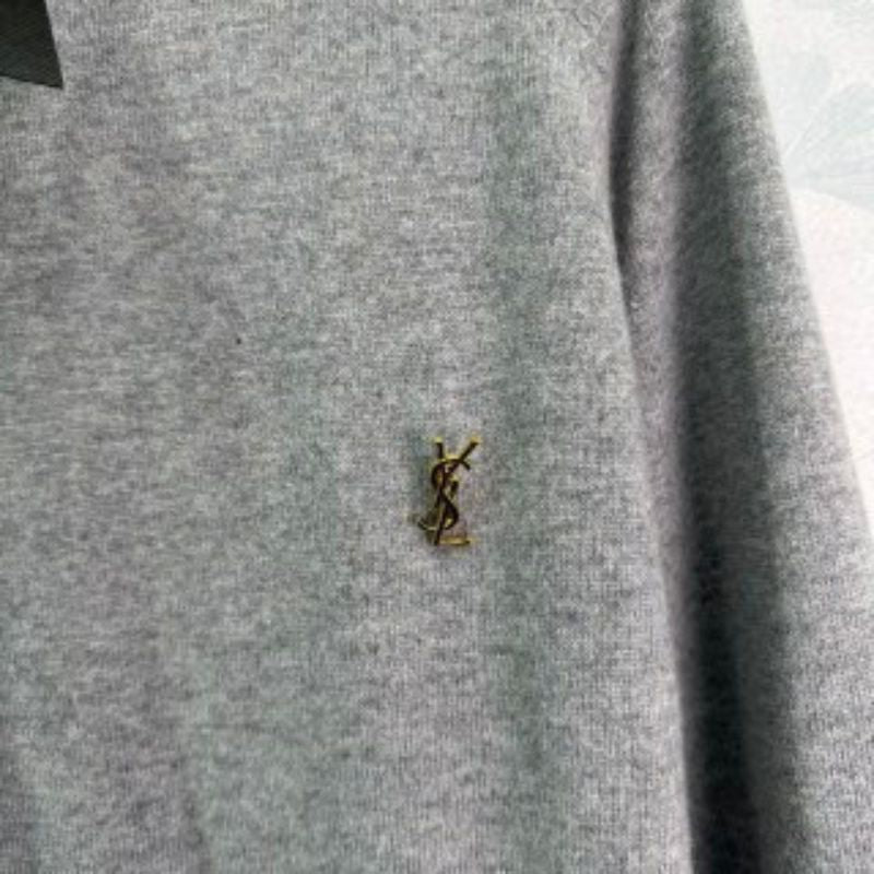 YSL High-Neck Lazy Wool Sweatshirt
