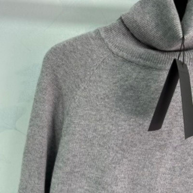 YSL High-Neck Lazy Wool Sweatshirt