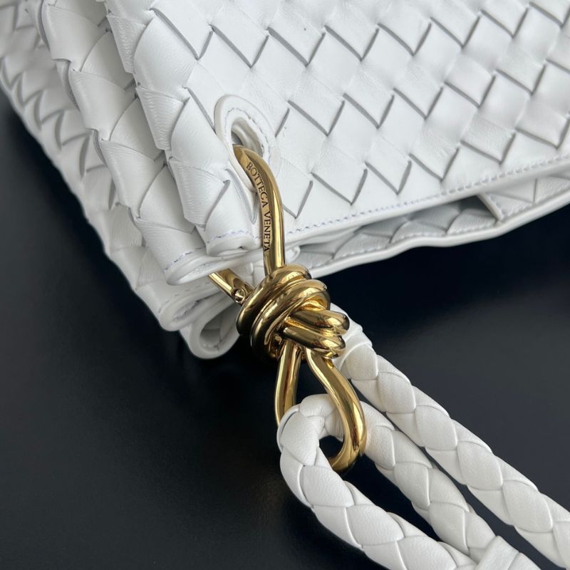 BV Intrecciato White Bag