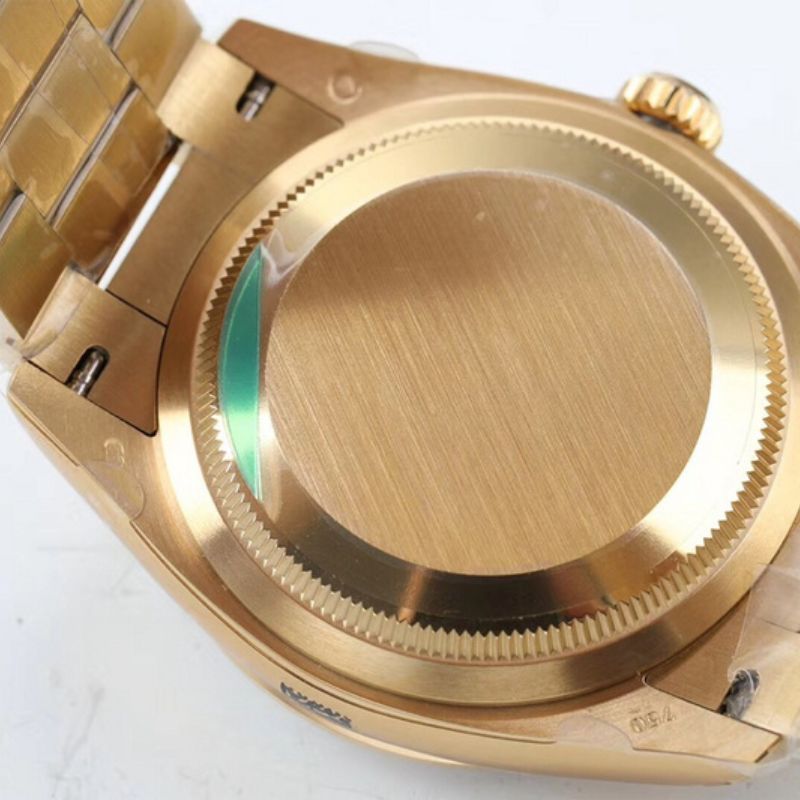 Rolex Day Date Yellow Gold Green Dial Diamonds Watch