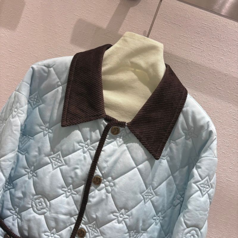 Louis Donkey Cream Blue Quilted Jacket