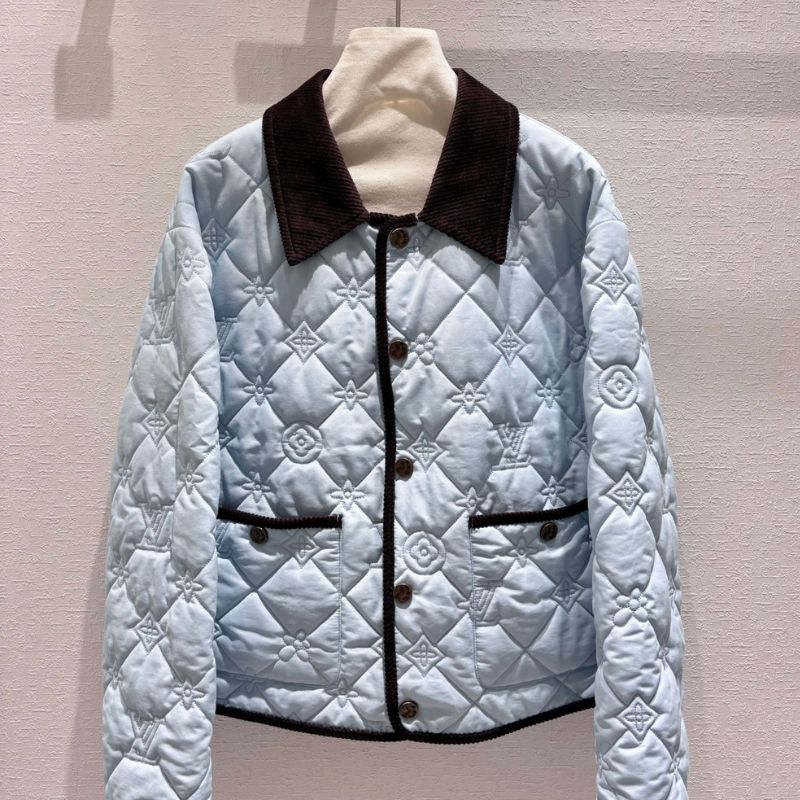 Louis Donkey Cream Blue Quilted Jacket