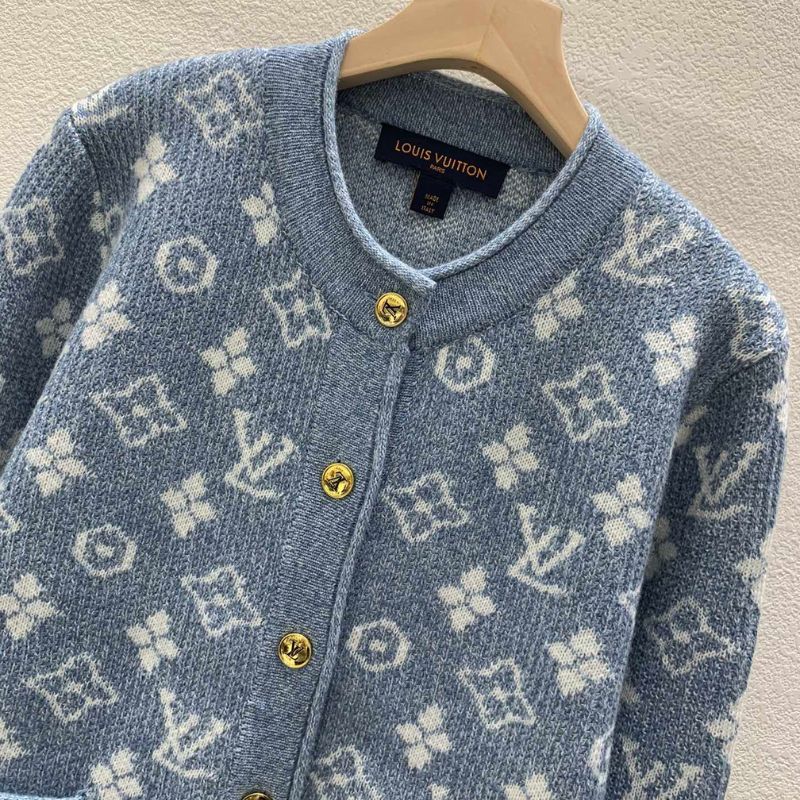 Louis Vuitton Logo Jacquard Knitted Sweatshirt