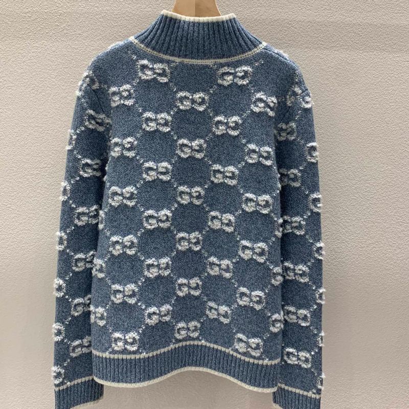 Gucci Double G Jacquard Knitted Cardigan