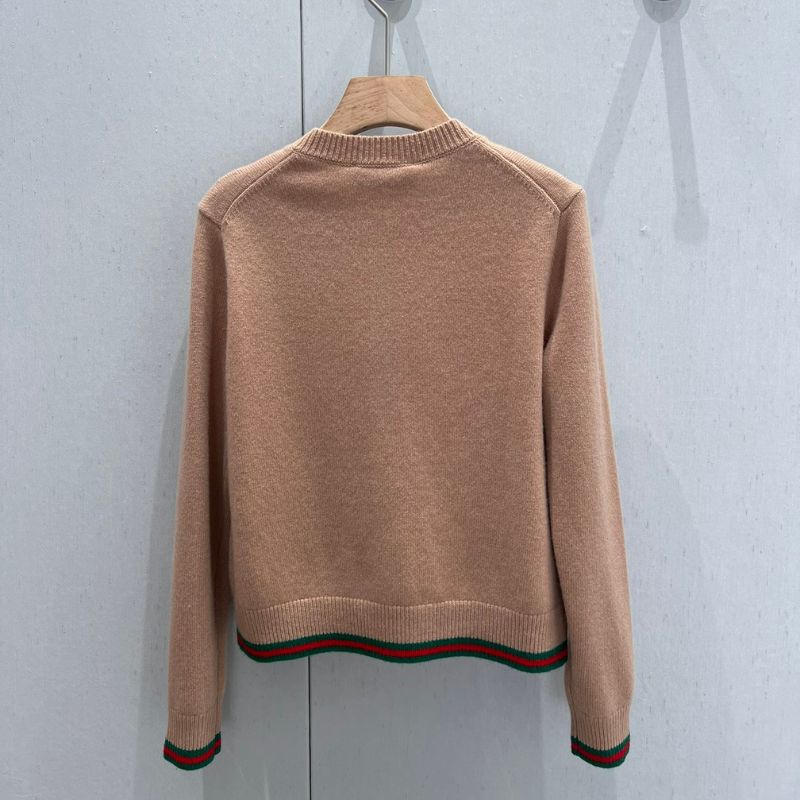 Gucci Classic Striped Contrast Edge Cashmere Cardigan