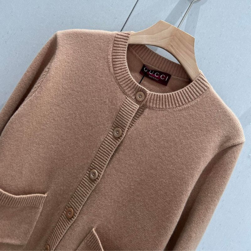 Gucci Classic Striped Contrast Edge Cashmere Cardigan