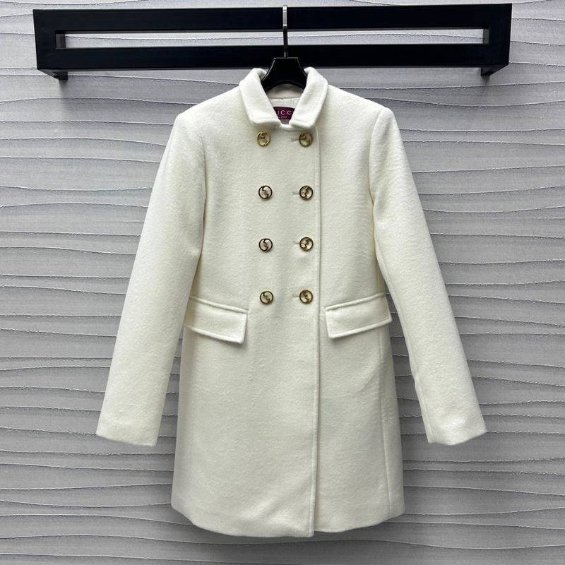 Gucci 2024 Double-Breasted Lapel Wool Coat