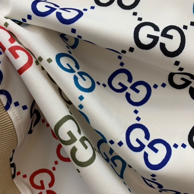 Gucci Double GG Print Stand Collar Zipper Jacket