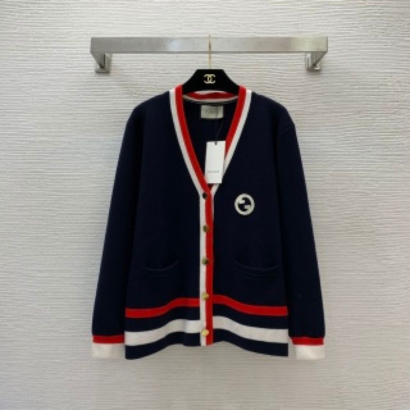 Gucci High-End Wool V-Neck Knitted Cardigan