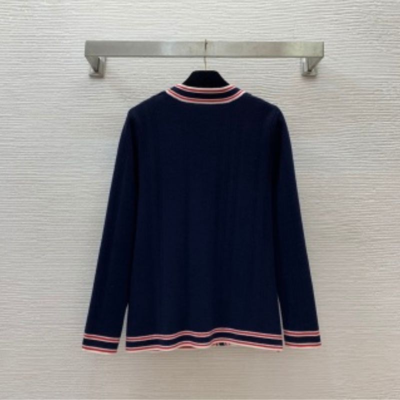 Gucci Wool Knit V-Neck Cardigan