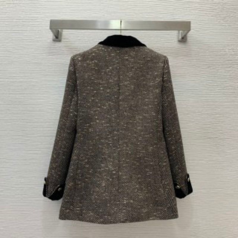 Gucci Contrast Velvet Slim Fit Suit Jacket