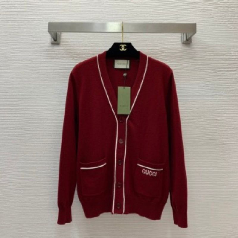 Gucci Wool Yarn V-Neck Cardigan