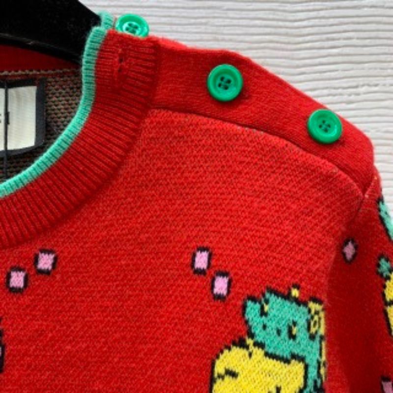 Gucci Dragon Year GG Logo Wool Pullover Sweater