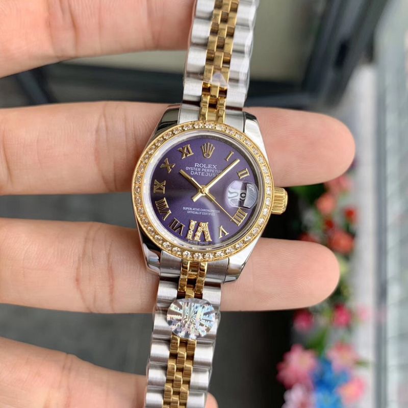Rolex Oyster Steel Everose Gold Diamond Watch