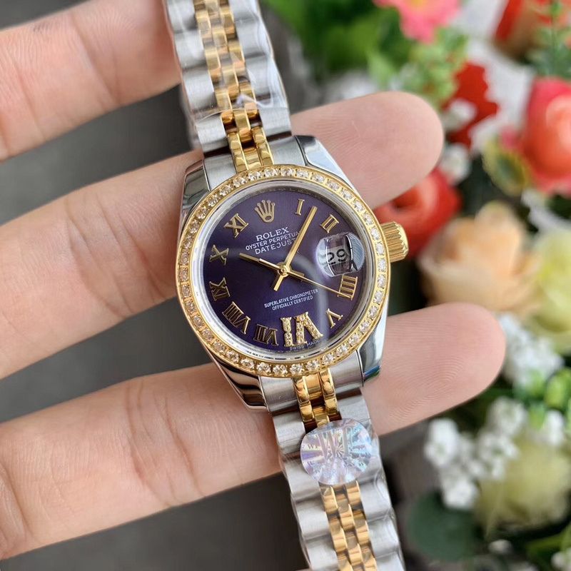 Rolex Oyster Steel Everose Gold Diamond Watch
