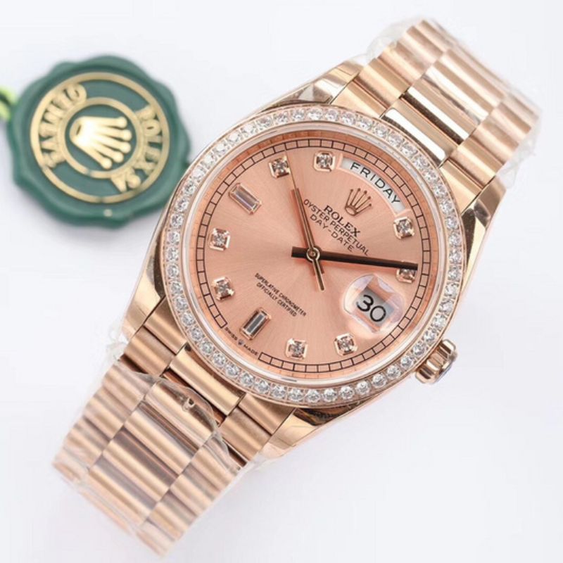Rolex Day-Date 36 Diamond Bezel Women's Watch