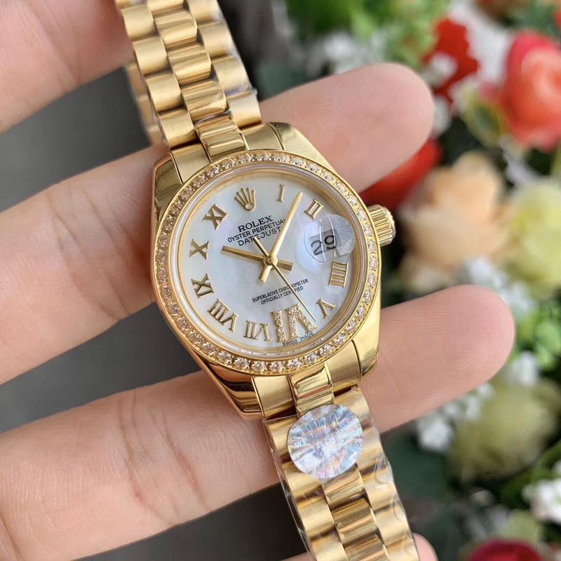 Rolex Datejust President Yellow Gold MOP Watch