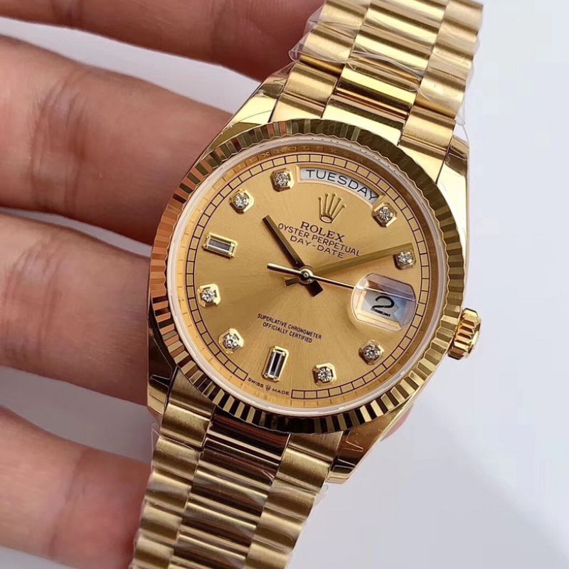 Rolex Golden Day Date Chain Watch