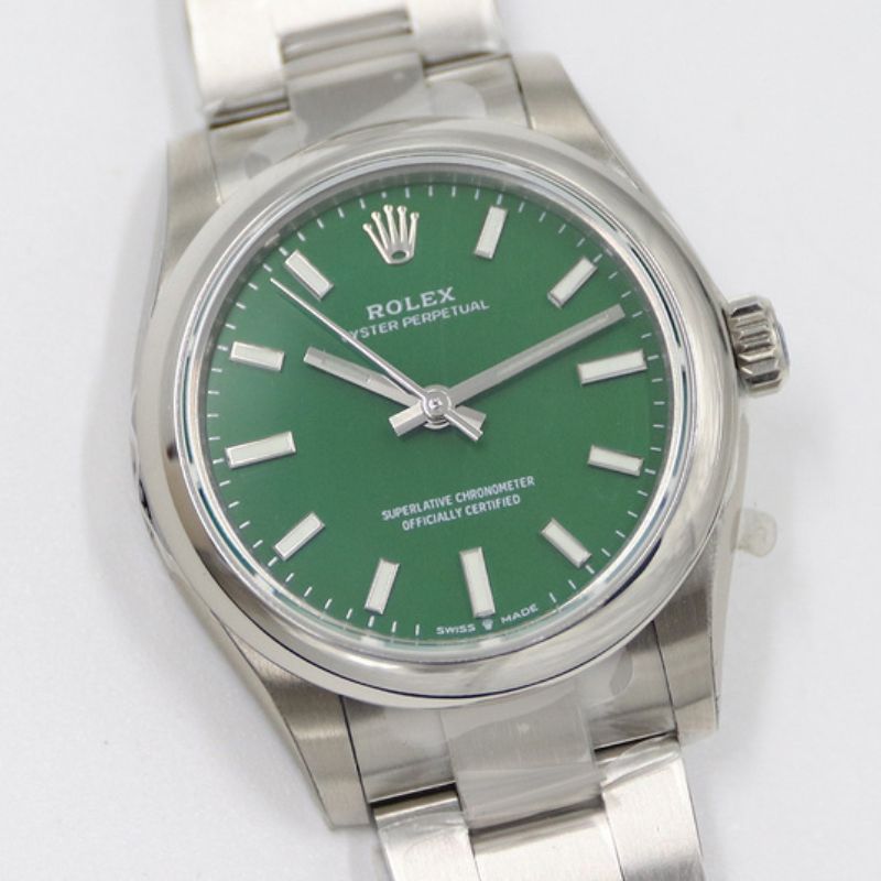 Rolex Oyster Perpetual Green Dial Watch