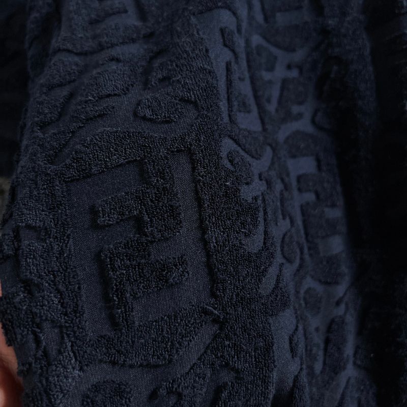Fendi Classic Jacquard Towel Material Polo Short-Sleeved Shirt