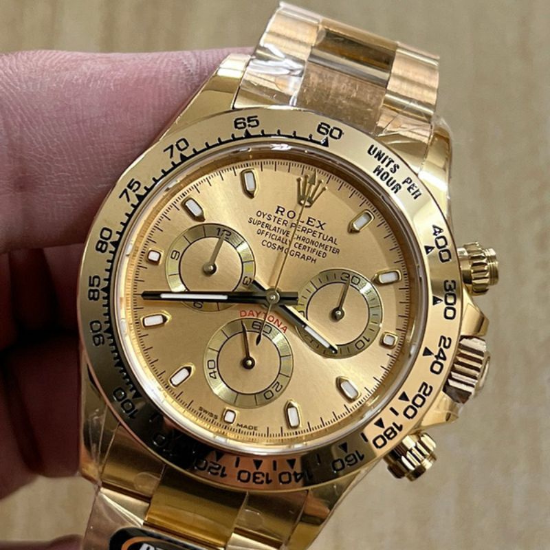 Rolex Cosmograph Daytona Golden Dial Full Yellow Gold Watch
