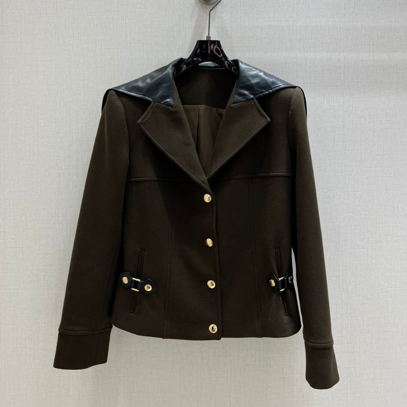 LV Inspired Autumn/Winter Brown Collar Jacket