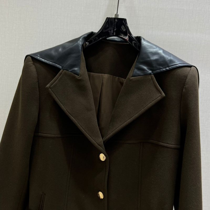 LV Inspired Autumn/Winter Brown Collar Jacket