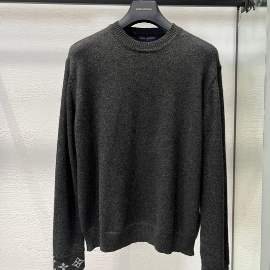 Louis Vuitton 24FW Black Intarsia Logo Knitted Sweater