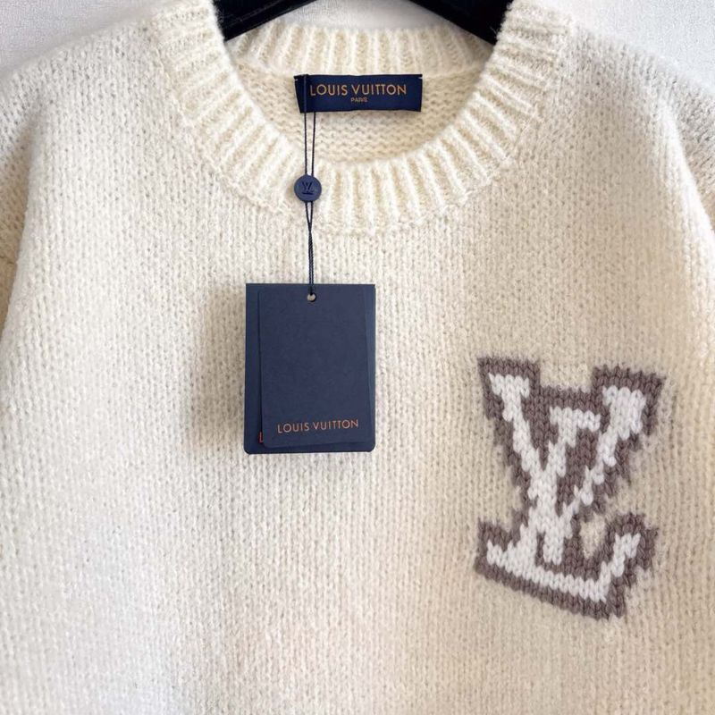 Louis Vuitton 25SS Cream White Round Neck Sweatshirt