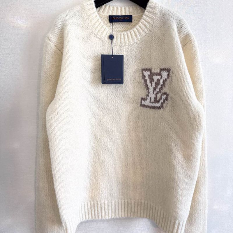 Louis Vuitton 25SS Cream White Round Neck Sweatshirt