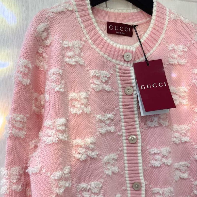 Gucci Home Early Spring Double G Jacquard Cardigan
