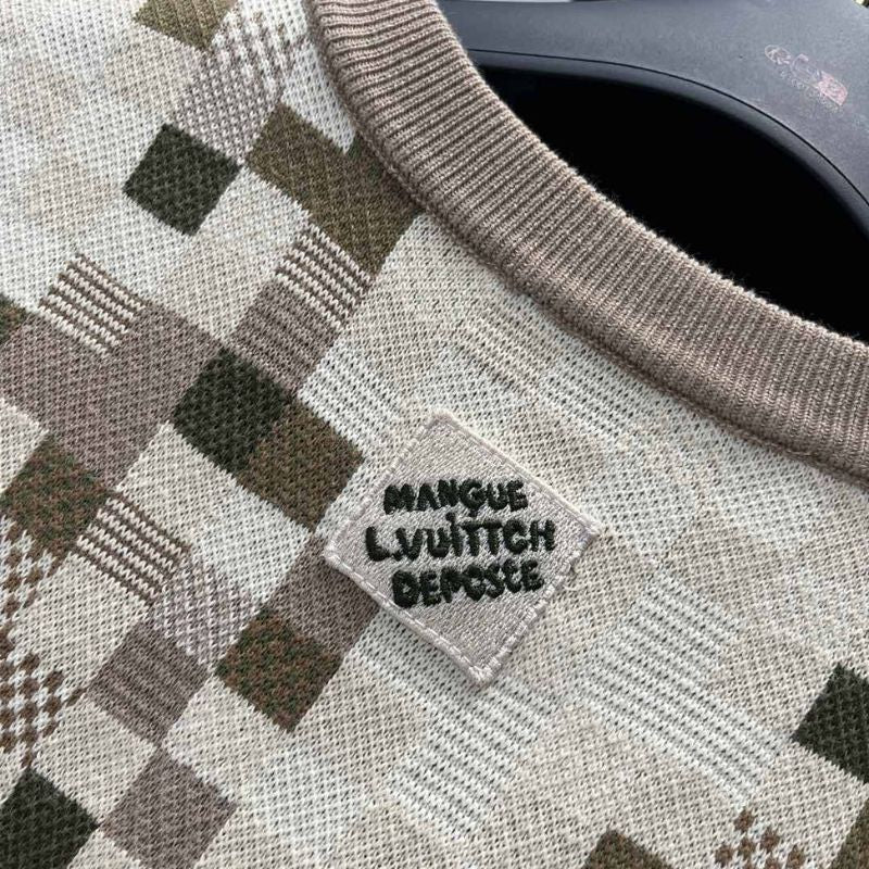 Louis Vuitton Year of the Snake Camouflage Plaid Sweater