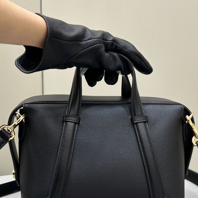 Fendi Full Grain Cowhide Boston Bag