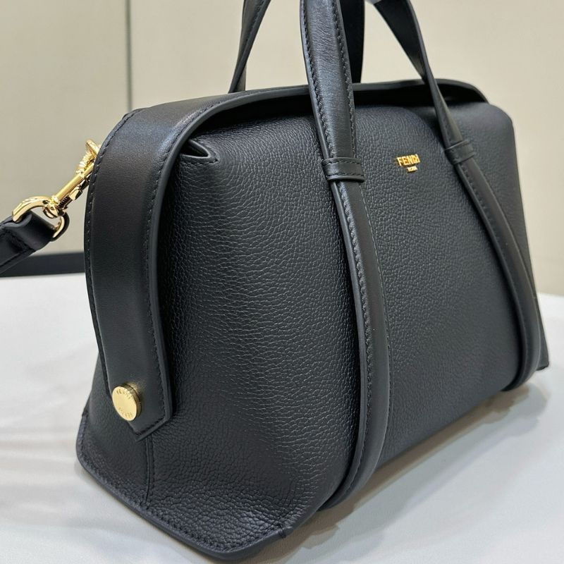 Fendi Full Grain Cowhide Boston Bag