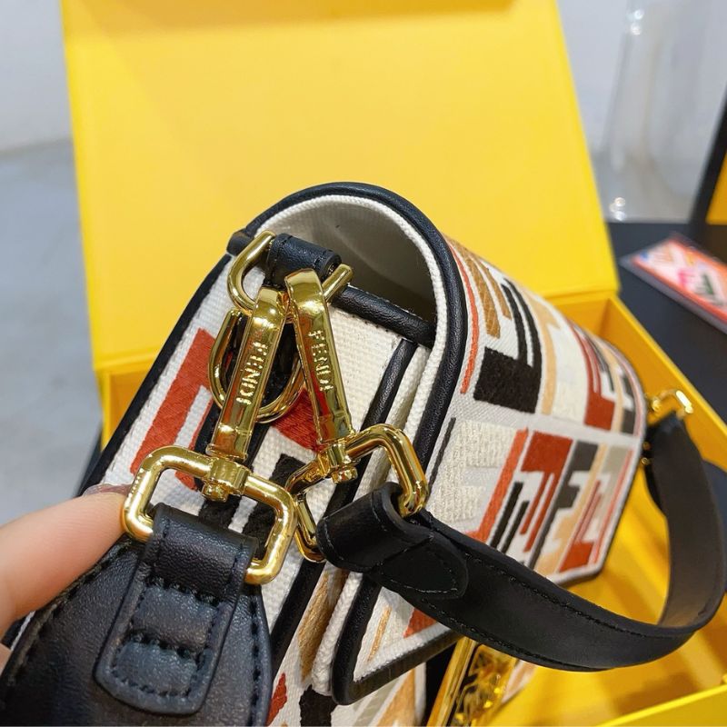 Fendi Retro Embroidered Baguette Bag